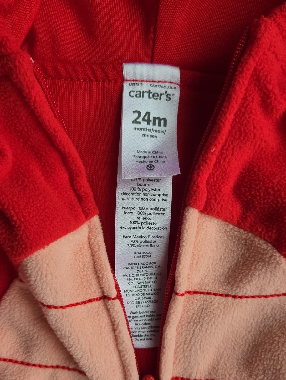 Carters Little Lobster Onesie Halloween Costume 24 months - Picture 2 of 4